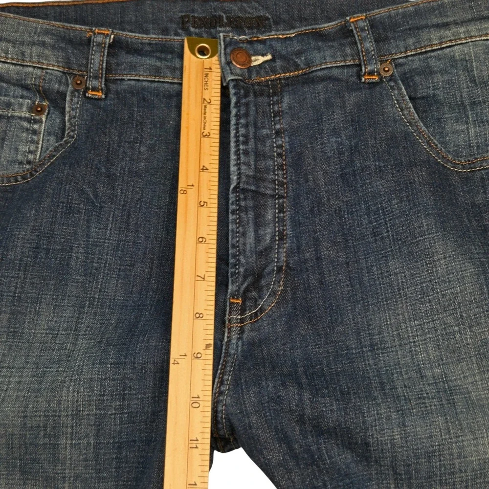 Pendleton Jeans Mens 38x30 Excellent Fading Blue Dark Wash Straight Leg Denim